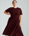 Devi Liquid Jersey Dress - Black Cherry Image Thumbnmail #1