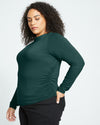 Louise Liquid Jersey Top - Forest Green Image Thumbnmail #3