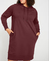 Bree Hooded Sweatshirt Dress - Black Cherry Image Thumbnmail #1