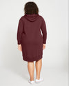 Bree Hooded Sweatshirt Dress - Black Cherry Image Thumbnmail #4