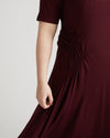 Devi Liquid Jersey Dress - Black Cherry Image Thumbnmail #3