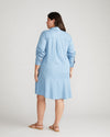 Perfect Tencel Chambray Drop Waist Shirtdress - Morning Blue Image Thumbnmail #3