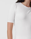 Maia Stovepipe Sleeve Tee - White Image Thumbnmail #1