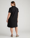Varsity French Terry Polo Dress - Black Image Thumbnmail #4