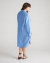 Seaside Linen Shirtdress - Hamptons Hydrangea Image Thumbnmail #5