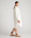Seaside Linen Shirtdress - White Image Thumbnmail #4