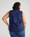 Perfect Tencel Chambray Sleeveless Shirt - Cerulean Image Thumbnmail #3