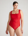 The Square Neck Swimsuit - Baywatch Red Image Thumbnmail #2