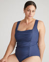 The Square Neck Swimsuit - Classic Navy Image Thumbnmail #1
