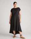Sunset Linen Flounce Dress - Black Image Thumbnmail #2