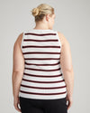 Lee Sleeveless Sweater - Red/Black/White Stripe Image Thumbnmail #4
