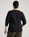 Varsity French Terry Tie Top - Black Image Thumbnmail #4