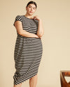 Iconic Geneva Dress - Midnight/White Stripe Image Thumbnmail #1