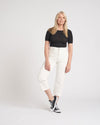 Bae Boyfriend Crop Jeans - White Image Thumbnmail #2