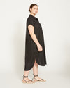 Dune Linen Shirtdress - Black Image Thumbnmail #5