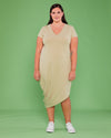 Iconic Geneva V-Neck Dress - Pistachio Image Thumbnmail #2