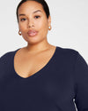 Iconic Long Sleeve V-Neck Geneva Dress - Midnight Image Thumbnmail #2