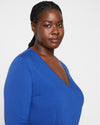 Iconic Long Sleeve V-Neck Geneva Dress - Lapis Image Thumbnmail #3