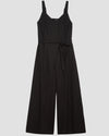Promenade Linen Jumpsuit - Black Image Thumbnmail #2