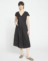 Louvre Bow Back Linen Dress - Black Image Thumbnmail #2