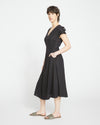 Louvre Bow Back Linen Dress - Black Image Thumbnmail #4