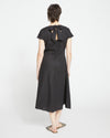 Louvre Bow Back Linen Dress - Black Image Thumbnmail #5
