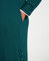 Sally Liquid Jersey Shirt Dress - Forest Green Image Thumbnmail #4