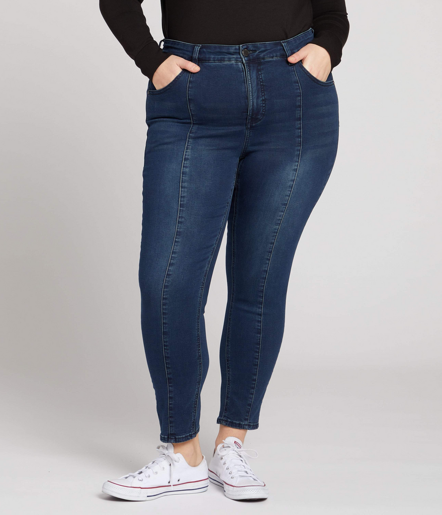 Debbie High Rise Seam Skinny Jeans - Indigo Ink | Universal Standard