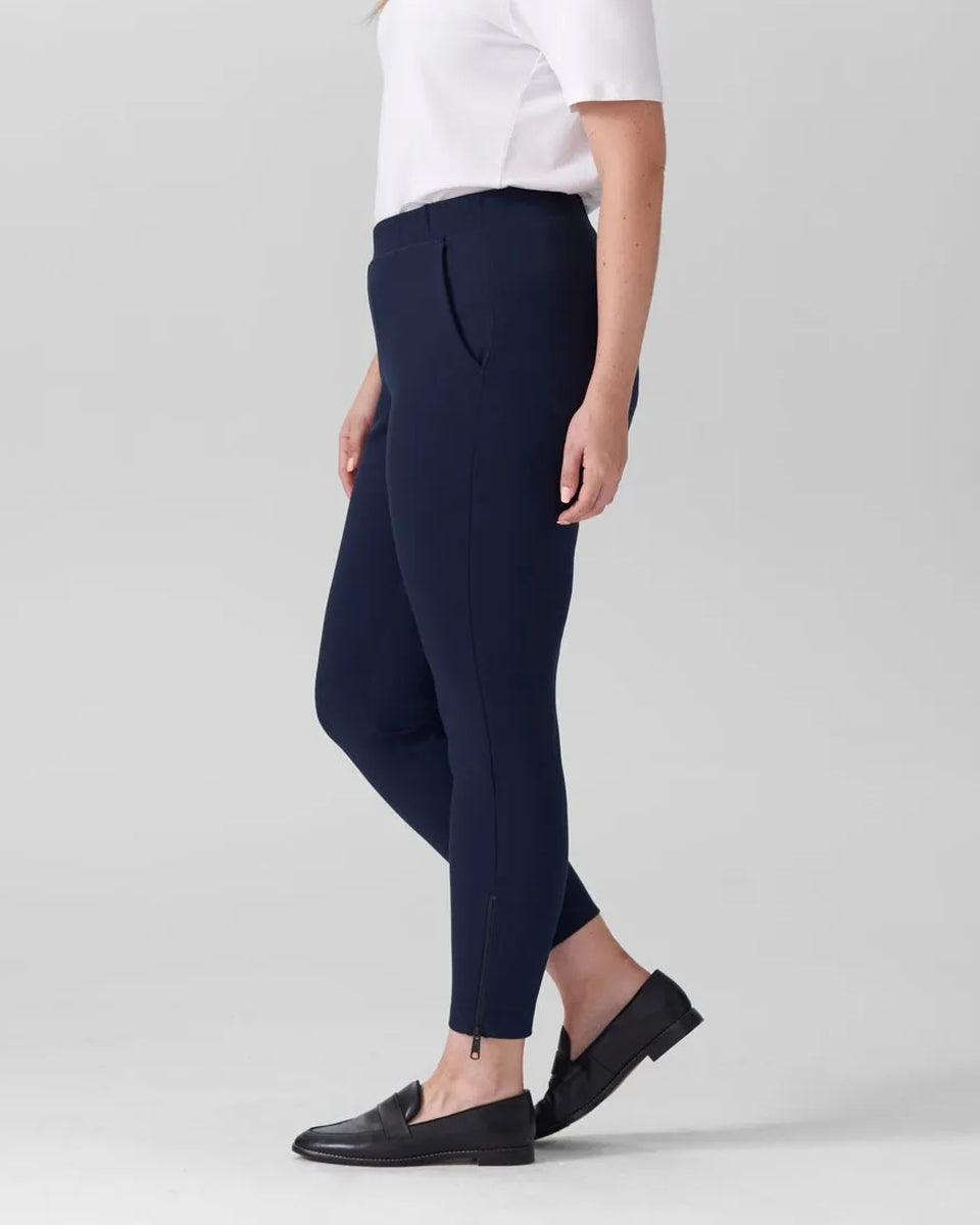 Moro Pintuck Pocket Ponte Pants - Evening Forest